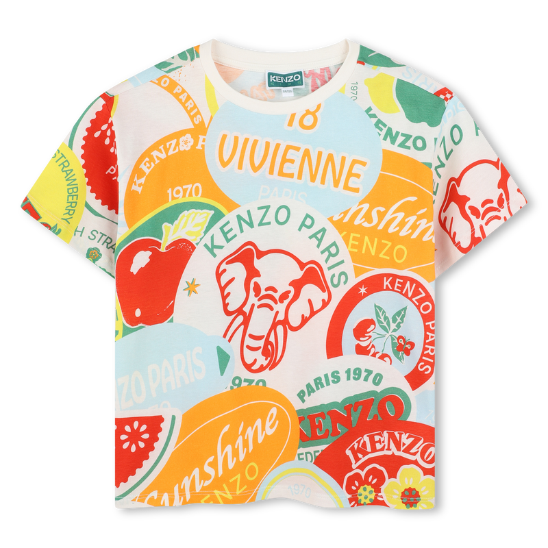 Camiseta algod&oacute;n manga corta KENZO KIDS 
                        NI&Ntilde;O