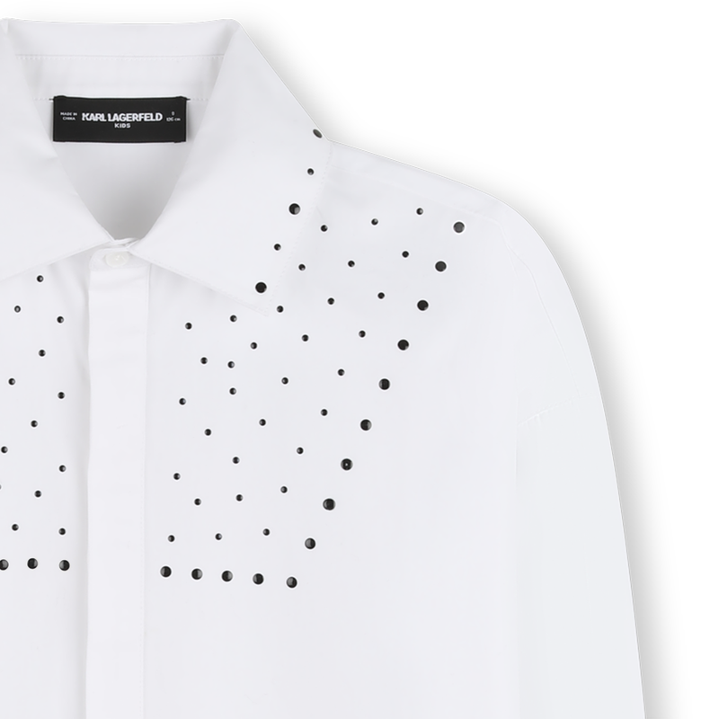 VESTIDO CAMISERO DE MANGA LARGA KARL LAGERFELD KIDS 
                        NI&Ntilde;A