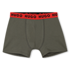 Pack de 2 calzoncillos b&oacute;xer HUGO 
                    NI&Ntilde;O