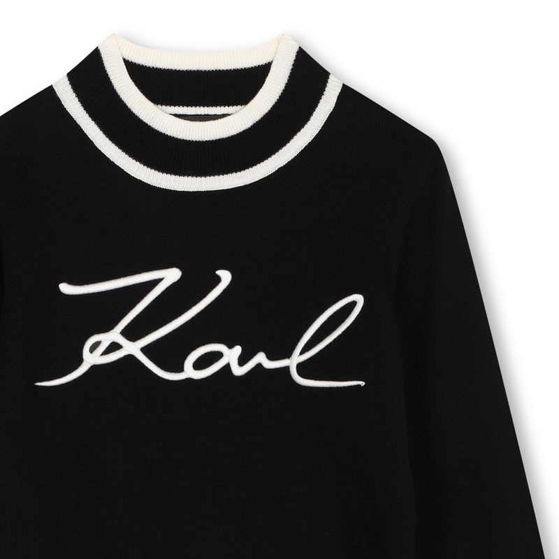 Jersey con firma bordada KARL LAGERFELD KIDS 
                        NI&Ntilde;A