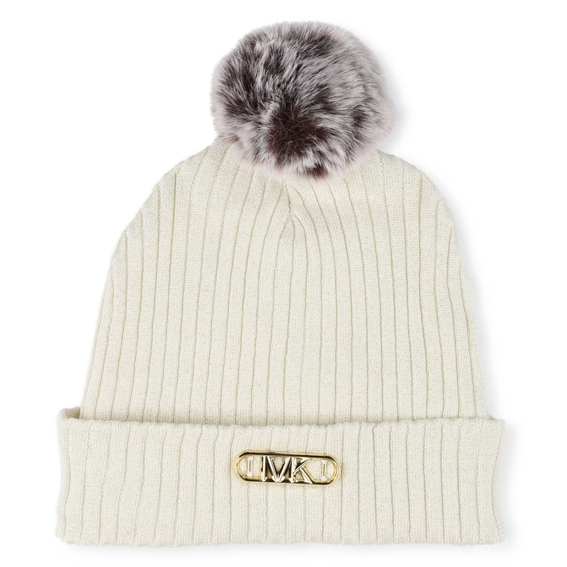 Gorro con pomp&oacute;n MICHAEL KORS 
                        NI&Ntilde;A