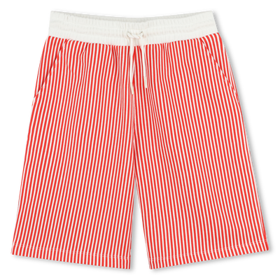 Bermudas de algod&oacute;n y rayas KENZO KIDS NI&Ntilde;O