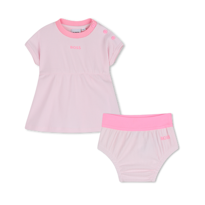 VESTIDO + CONJUNTO DE BRAGAS HINCHADAS BOSS NI&Ntilde;A