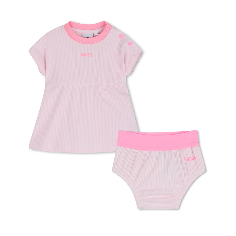 VESTIDO + CONJUNTO DE BRAGAS HINCHADAS BOSS 
                        NI&Ntilde;A