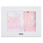 Conjunto de c&aacute;rdigan + pantal&oacute;n + camiseta BOSS 
                    NI&Ntilde;A