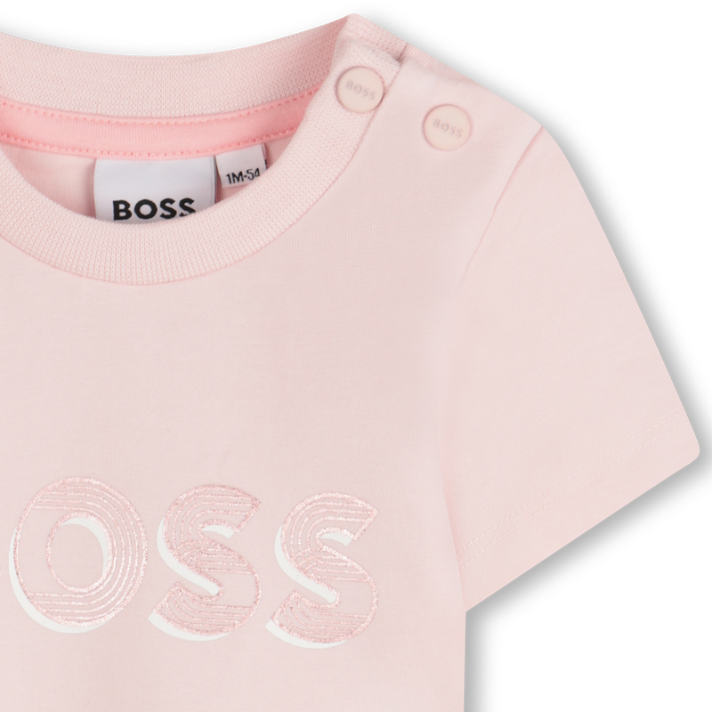 Camiseta estampado brillante BOSS 
                        NI&Ntilde;A