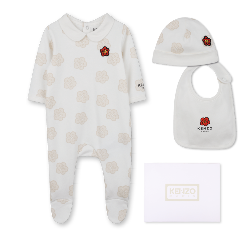 CONJUNTO DE PIJAMA, GORRO Y BABERO KENZO KIDS 
                        UNISEXO