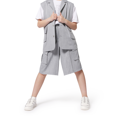 Pantal&oacute;n corto de rayas DKNY NI&Ntilde;A