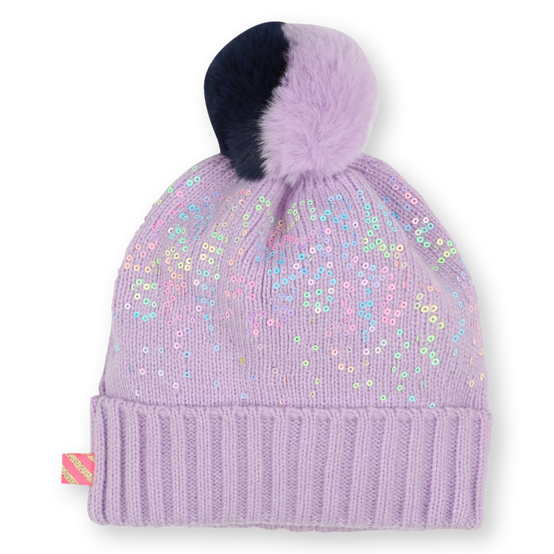 Gorro con pomp&oacute;n y lentejuelas BILLIEBLUSH 
                        NI&Ntilde;A