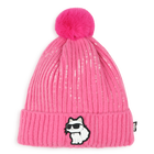 Gorro de punto con pomp&oacute;n KARL LAGERFELD KIDS 
                    NI&Ntilde;A