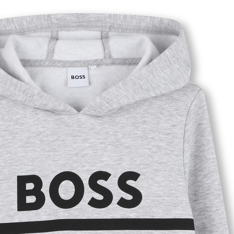 SUDADERA CON CAPUCHA BOSS 
                        NI&Ntilde;O