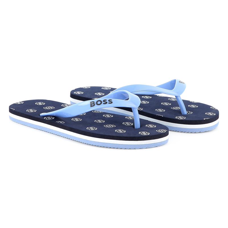 Chanclas estampadas BOSS 
                        NI&Ntilde;O