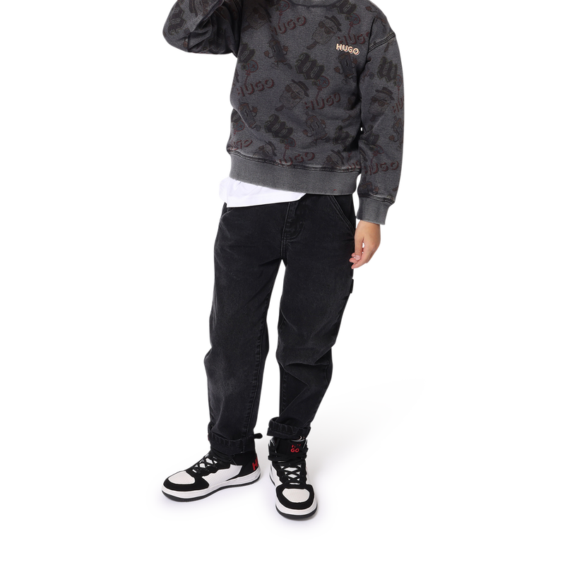 Pantal&oacute;n vaquero ancho y liso HUGO 
                        NI&Ntilde;O