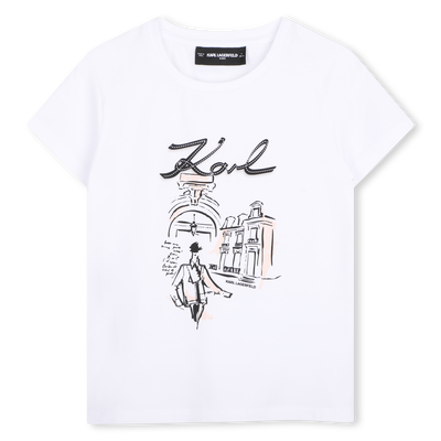 Camiseta de mangas cortas KARL LAGERFELD KIDS NI&Ntilde;A