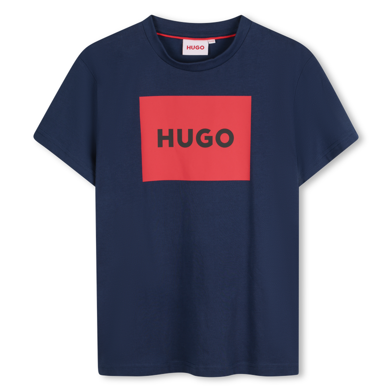 Camiseta algod&oacute;n y manga corta HUGO 
                        NI&Ntilde;O