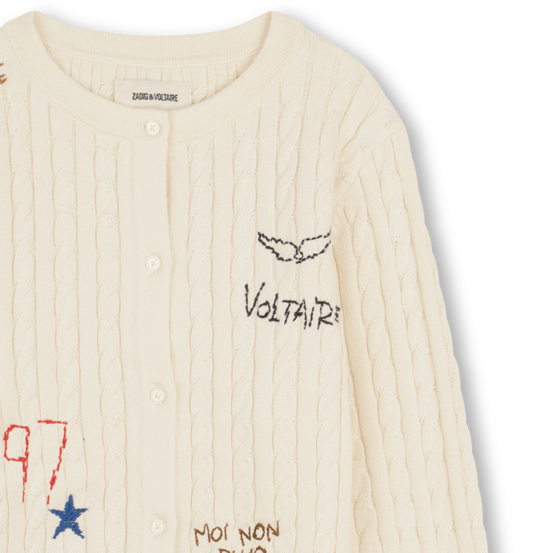 C&Aacute;RDIGAN DE CABLE ZADIG & VOLTAIRE 
                        NI&Ntilde;A