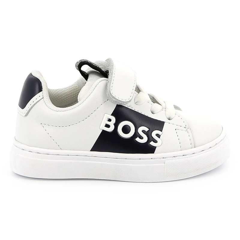 Deportivas de piel y cordones BOSS 
                        NI&Ntilde;O