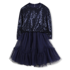 Vestido bimaterial BILLIEBLUSH 
                    NI&Ntilde;A