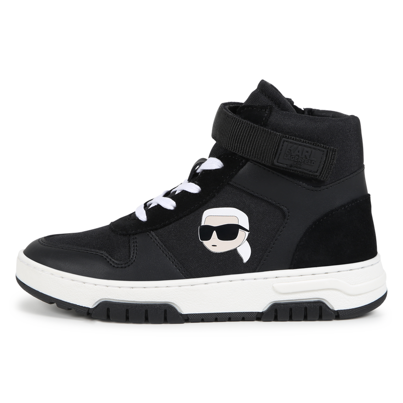 Zapatillas altas de cuero KARL LAGERFELD KIDS 
                        NI&Ntilde;O