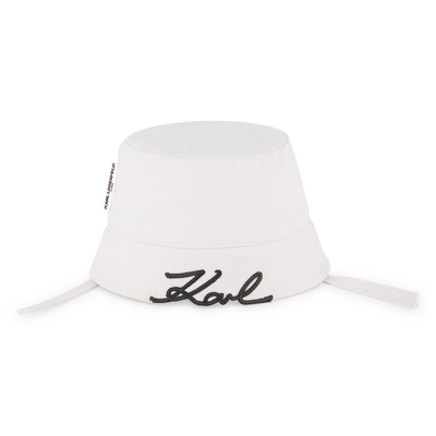 Gorro de sarga de algod&oacute;n KARL LARGERFELD KIDS NI&Ntilde;A