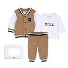 Conjunto de pantal&oacute;n, c&aacute;rdigan y camiseta, GALLETA, hi-res