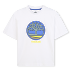 Camiseta de punto de manga corta, BLANCO, hi-res