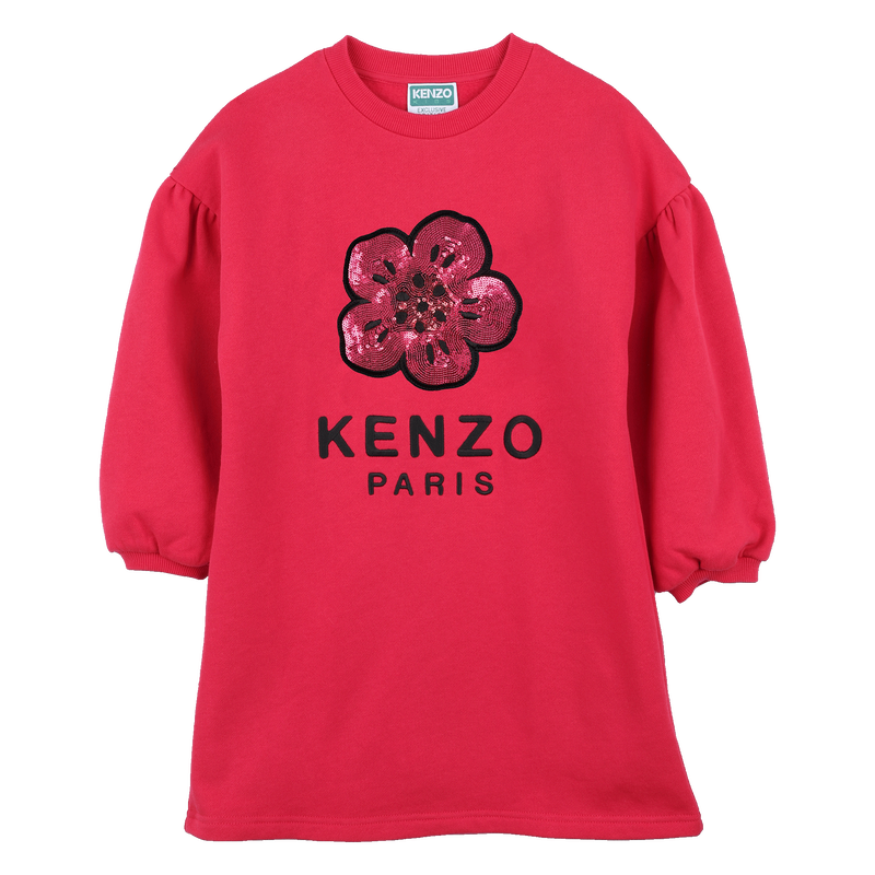 Vestido sudadera con manga globo KENZO KIDS 
                        NI&Ntilde;A