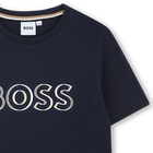 Camiseta algod&oacute;n y manga corta BOSS 
                    NI&Ntilde;O