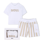 Conjunto camiseta + pantal&oacute;n corto BOSS 
                    NI&Ntilde;O
