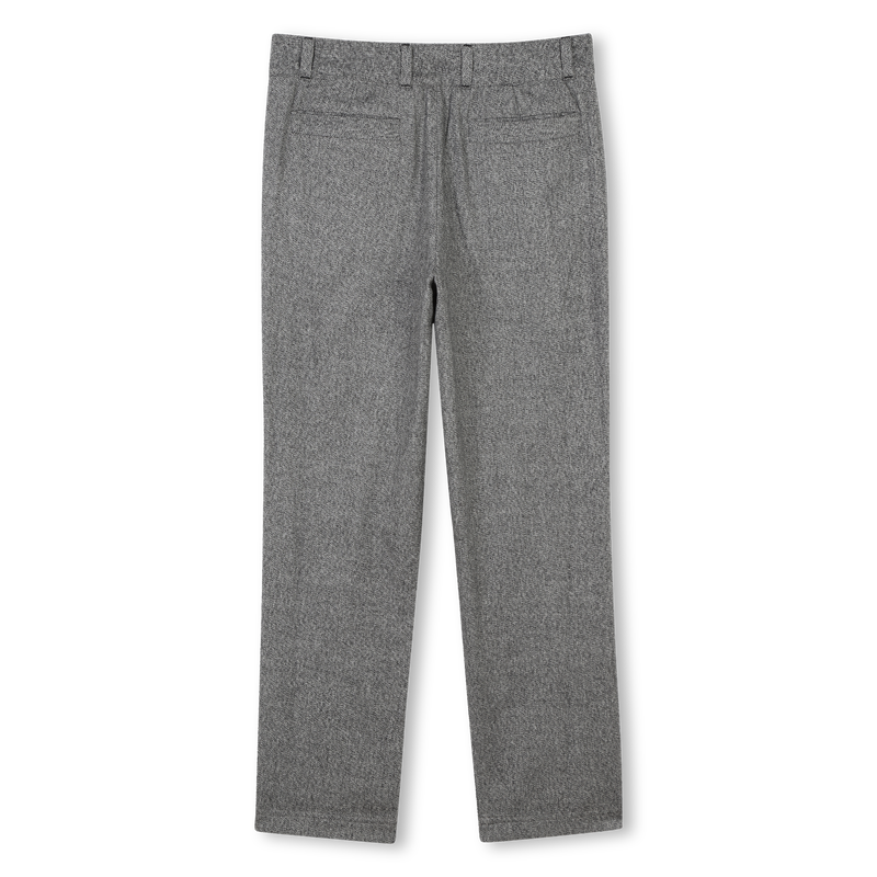 Pantal&oacute;n de algod&oacute;n con pinzas BOSS 
                        NI&Ntilde;A