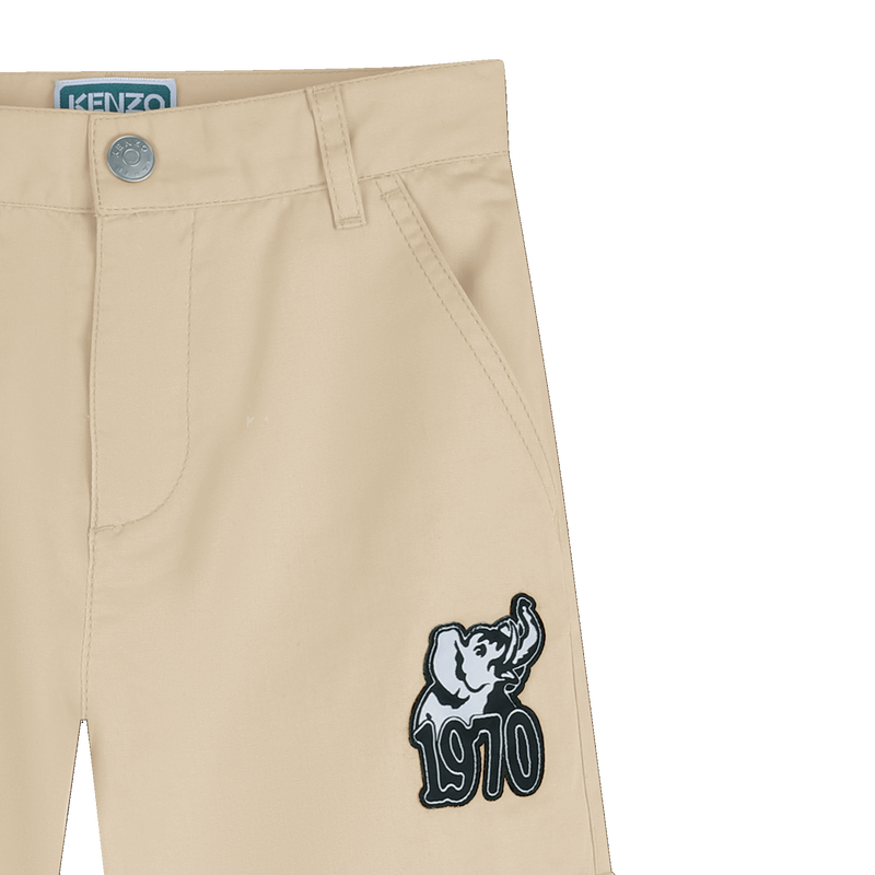 BERMUDAS CON BOLSILLOS DE PARCHE KENZO KIDS 
                        NI&Ntilde;O