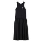 Vestido de tirantes de algod&oacute;n, NEGRO, hi-res
