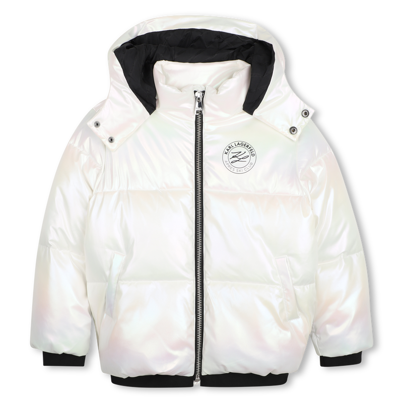 Chaqueta acolchada con capucha KARL LAGERFELD KIDS 
                        NI&Ntilde;A