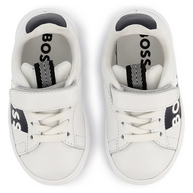 Deportivas de piel y cordones BOSS 
                        NI&Ntilde;O