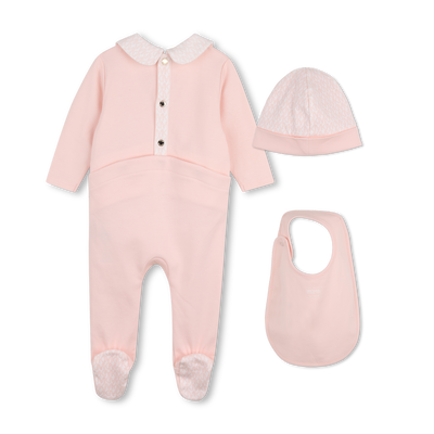 Conjunto de pijama, gorro y babero. MICHAEL KORS NI&Ntilde;A
