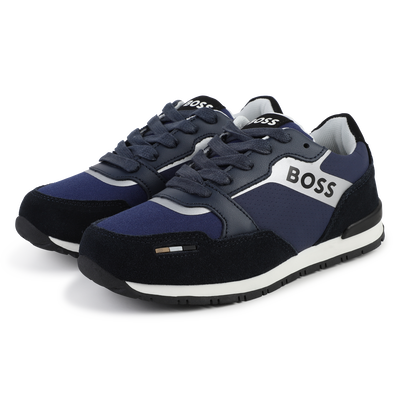Deportivas cordones con piel BOSS NI&Ntilde;O
