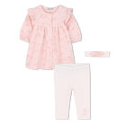 Conjunto de vestido + leggings + diadema KENZO KIDS 
                    NI&Ntilde;A