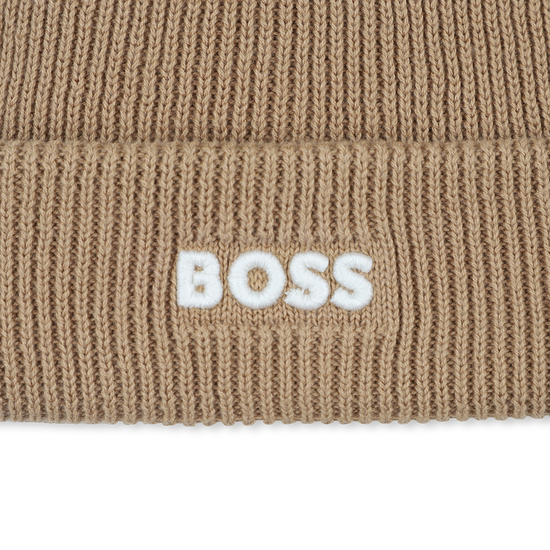Gorro de punto con pomp&oacute;n BOSS 
                        NI&Ntilde;O