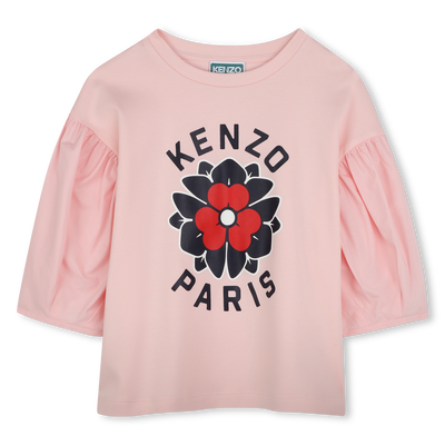Camiseta bimateria estampada KENZO KIDS NI&Ntilde;A