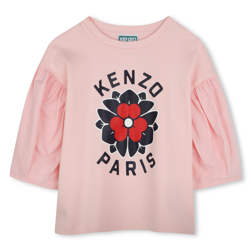 Camiseta bimateria estampada KENZO KIDS 
                        NI&Ntilde;A