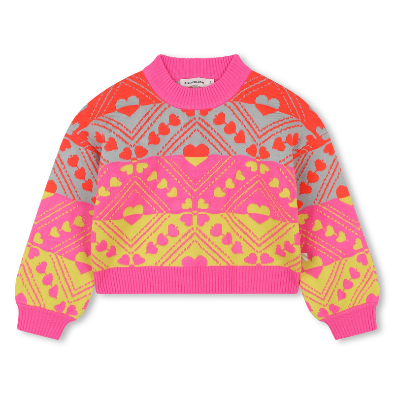 Jersey de punto con motivos de corazones BILLIEBLUSH 
                        NI&Ntilde;A