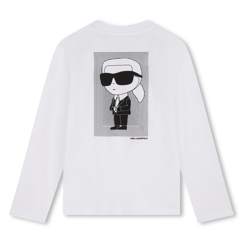 Camiseta algod&oacute;n y manga larga KARL LAGERFELD KIDS 
                        NI&Ntilde;O