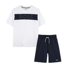 Camiseta y pantal&oacute;n de algod&oacute;n BOSS 
                    NI&Ntilde;O
