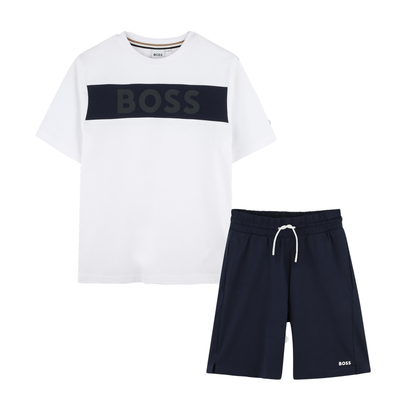 Camiseta y pantal&oacute;n de algod&oacute;n BOSS 
                        NI&Ntilde;O