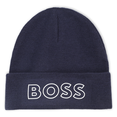 Gorro de punto con logo BOSS NIÑO
