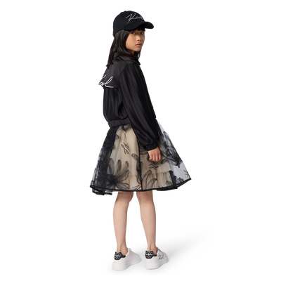 Chaqueta de manga plisada KARL LAGERFELD KIDS NI&Ntilde;A