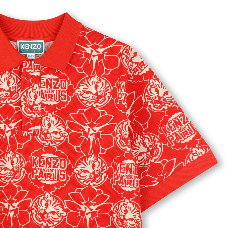 Polo estampado de piqu&eacute; KENZO KIDS 
                        NI&Ntilde;O