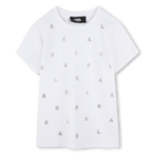 Camiseta con estr&aacute;s KARL LAGERFELD KIDS 
                    NI&Ntilde;A