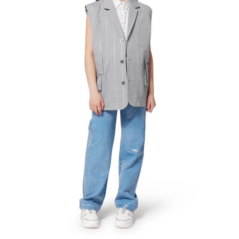 Pantal&oacute;n vaquero ajustable DKNY 
                        NI&Ntilde;A