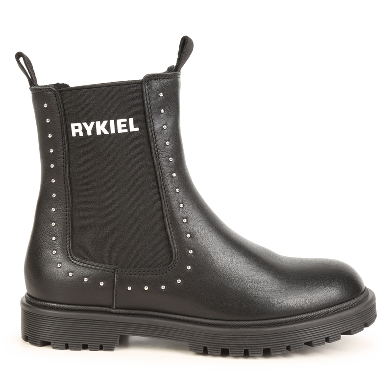 Botines de piel con el&aacute;sticos